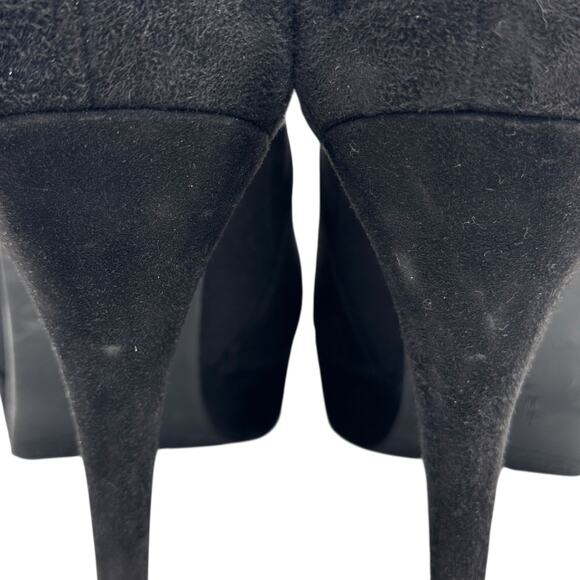 Stuart Weitzman Holdme Bootie Stiletto SZ 9 Women's Black Suede Ankle Whimsigoth - Picture 9 of 12